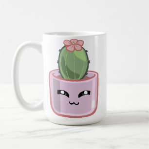 Cactus KawaiGreen Succulent Watercolor  Plant Coffee Mug