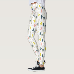 Cactus & Llamas Pattern Leggings