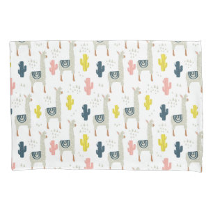 Cactus & Llamas Pattern Pillowcase