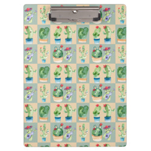 cactus love - watercolor (2) clipboard