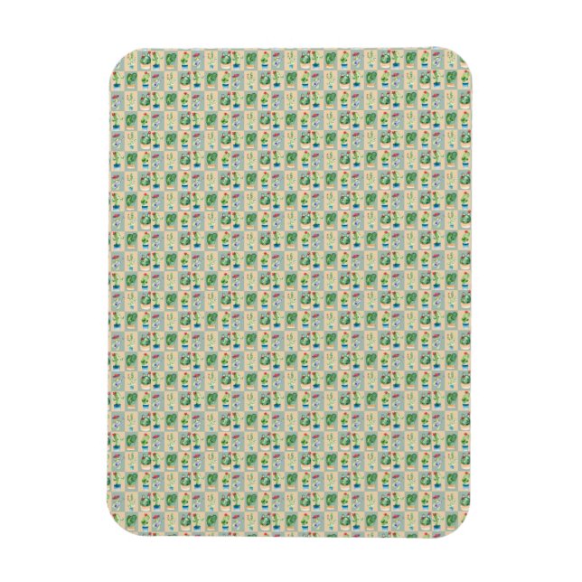 cactus love - watercolor magnet (Vertical)