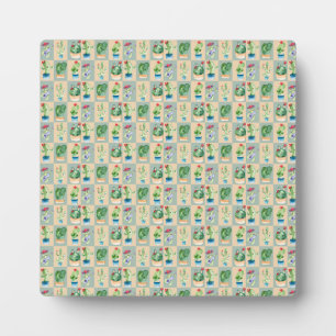 cactus love - watercolor plaque