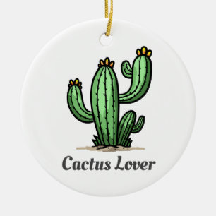 Cactus Lover Ceramic Tree Decoration