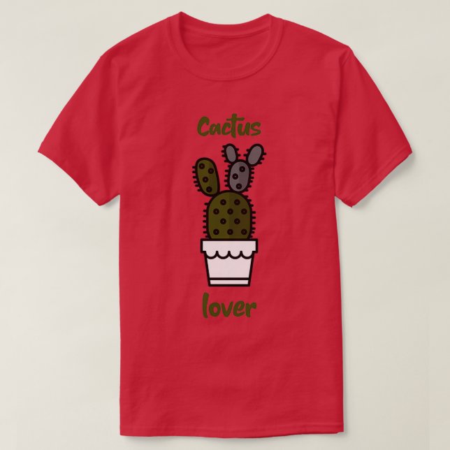Cactus Lover T-Shirt (Design Front)
