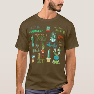 Cactus Lovers Plants Lovers Farmer T-Shirt