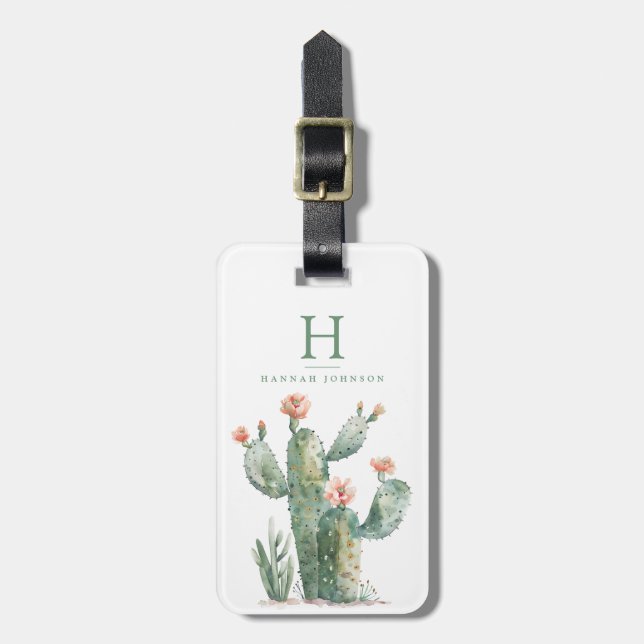 Cactus Luggage Tags (Front Vertical)