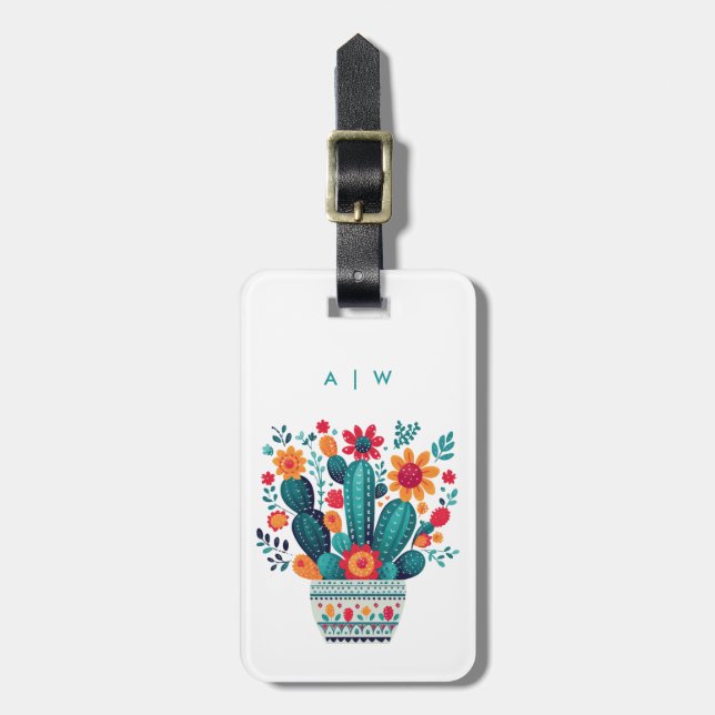 Cactus Luggage Tags (Front Vertical)
