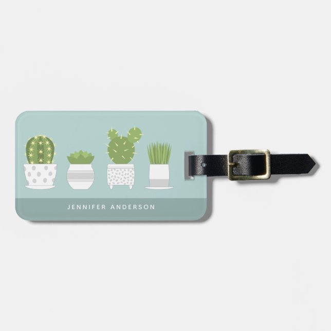 Cactus Luggage Tags (Front Horizontal)