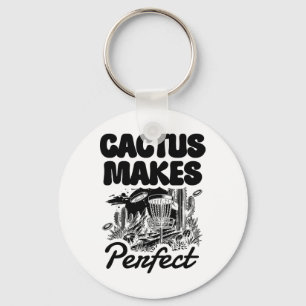 Cactus Makes Perfect Disc Golf Adventure Key Ring