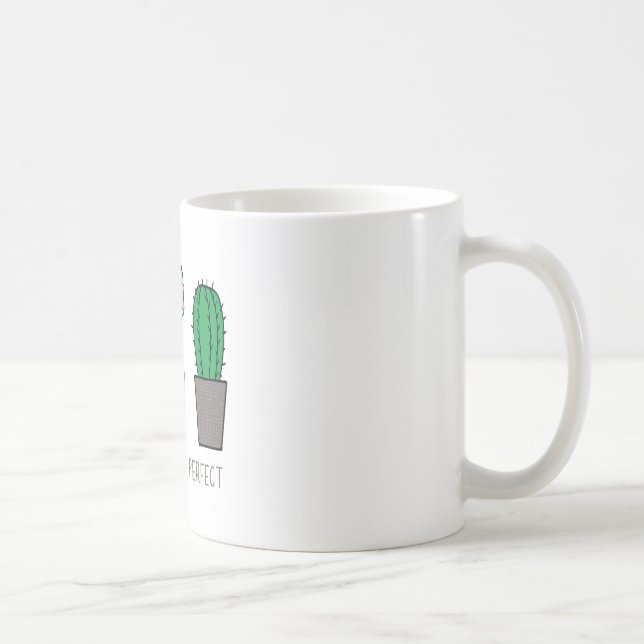 Cactus Makes Perfect Pun Coffee Mug (Right)