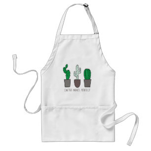 Cactus Makes Perfect Pun Standard Apron