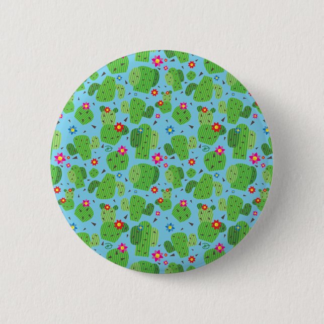 Cactus Me Outside (Blue) - Button (Front)