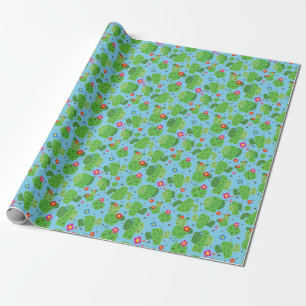 Cactus Me Outside (Blue) - Wrapping Paper