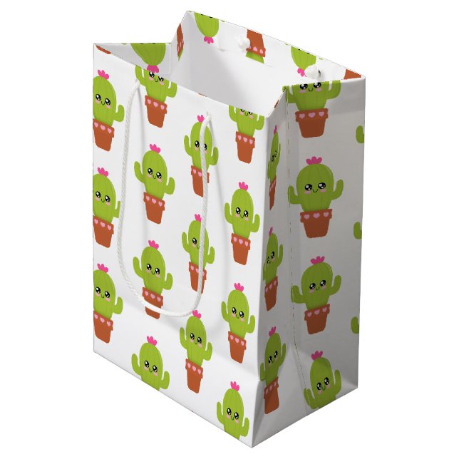 Cactus Medium Gift Bag (Front Angled)