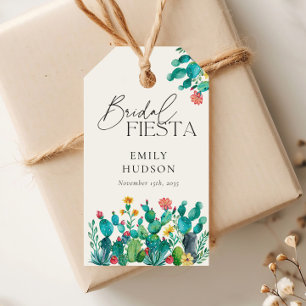 Cactus Mexican Fiesta Bridal Shower Gift Tags