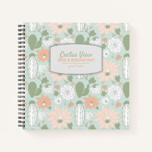 Cactus Mint Peach Vacation Rental Guest Book