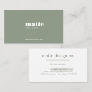 Cactus   Modern Elegant Minimalist Professional Business Card