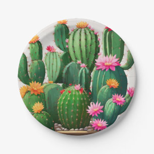 cactus Napkins Paper Plate