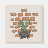 Cactus Oasis: Brick Wall Decor Inspired by Nature