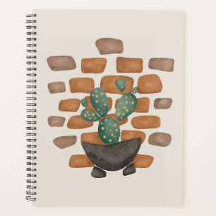 Cactus Oasis: Brick Wall Decor Inspired by Nature Planner
