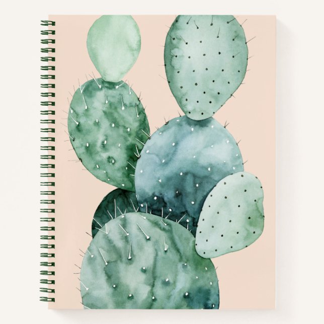 Cactus on Coral Notebook (Front)