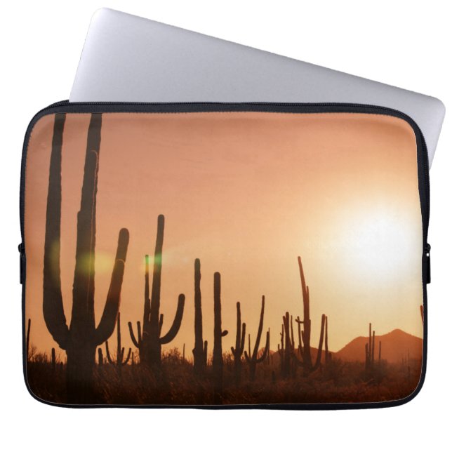 Cactus On Desert Laptop Sleeve (Front)