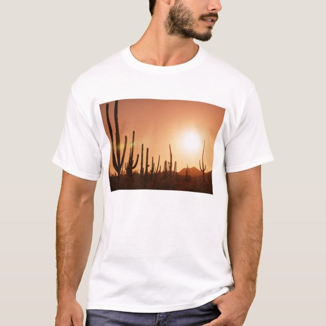 Cactus On Desert T-Shirt (Front)