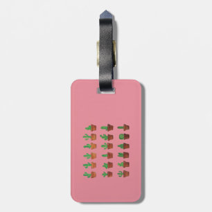 Cactus on Pink Luggage Tag