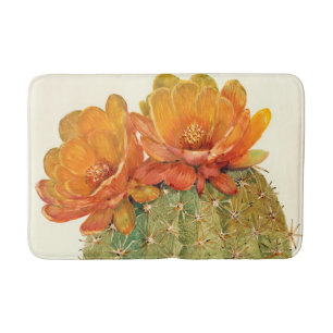 Cactus Orange Blossoms Bath Mat