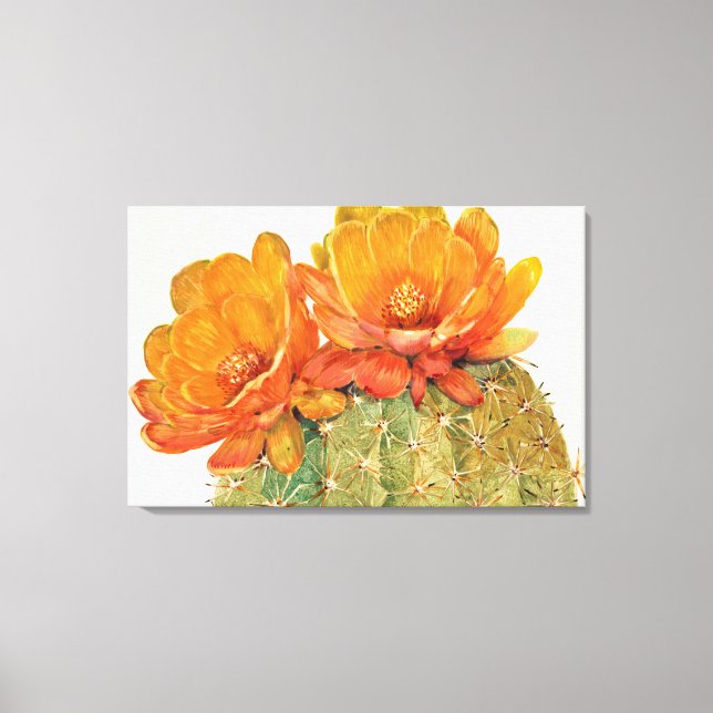 Cactus Orange Blossoms Canvas Print (Front)