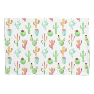 Cactus Pastel Watercolor Pattern Pillowcase