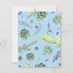 Cactus Pattern 10 Card