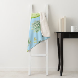 Cactus Pattern 10 Sherpa Blanket