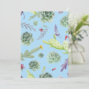 Cactus Pattern 10 Thank You Card