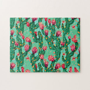 Cactus Pattern 2 Bold and Beautiful Jigsaw Puzzle 