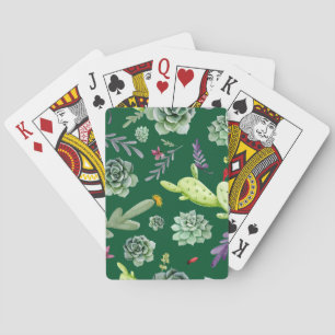 Cactus Pattern 3 Playing Cards