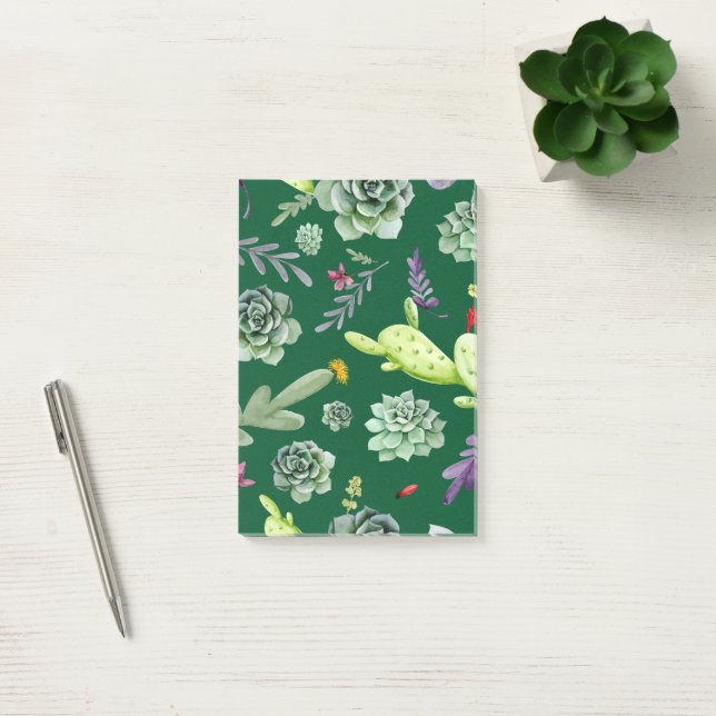 Cactus Pattern 3 Post-it Notes (Office)