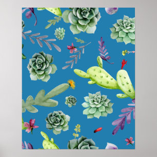 Cactus Pattern 5 Poster