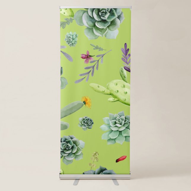 Cactus Pattern 6 Retractable Banner (Front)