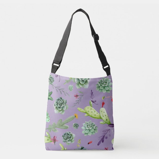 Cactus Pattern 7 Crossbody Bag (Front)