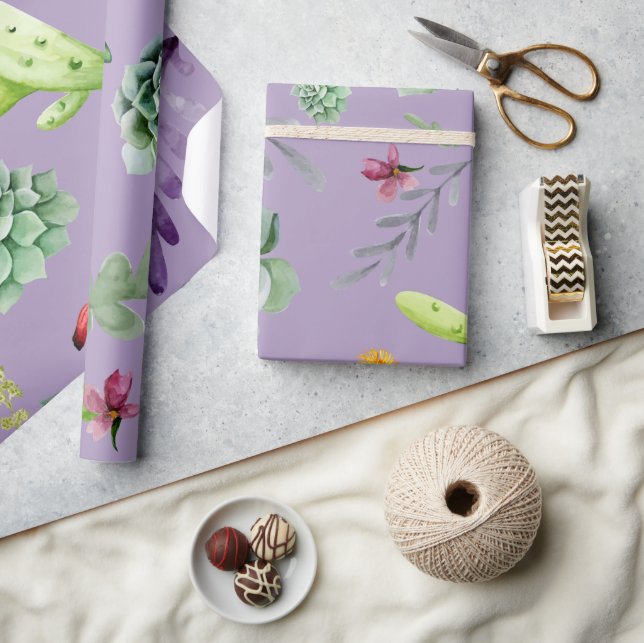 Cactus Pattern 7 Wrapping Paper (Crafts)