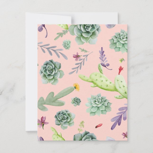 Cactus Pattern 8 Card (Front)