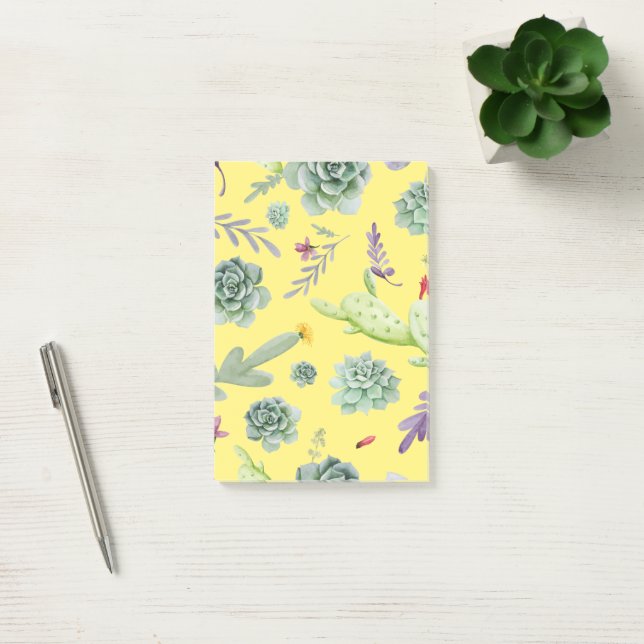 Cactus Pattern 9 Post-it Notes (Office)