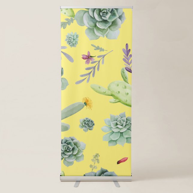 Cactus Pattern 9 Retractable Banner (Front)