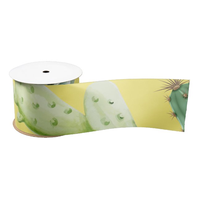 Cactus Pattern 9 Satin Ribbon (Spool)