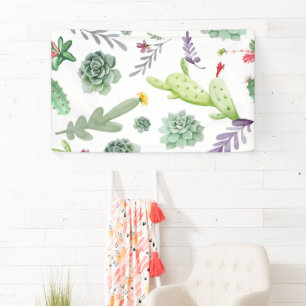 Cactus Pattern Banner