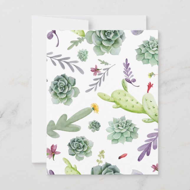 Cactus Pattern Card (Front)