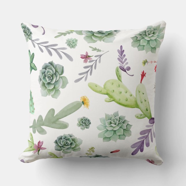 Cactus Pattern Cushion (Front)