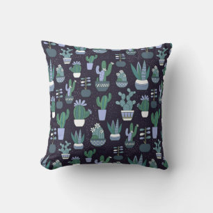 Cactus pattern cushion