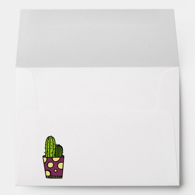 Cactus Pattern Envelope (Back (Bottom))